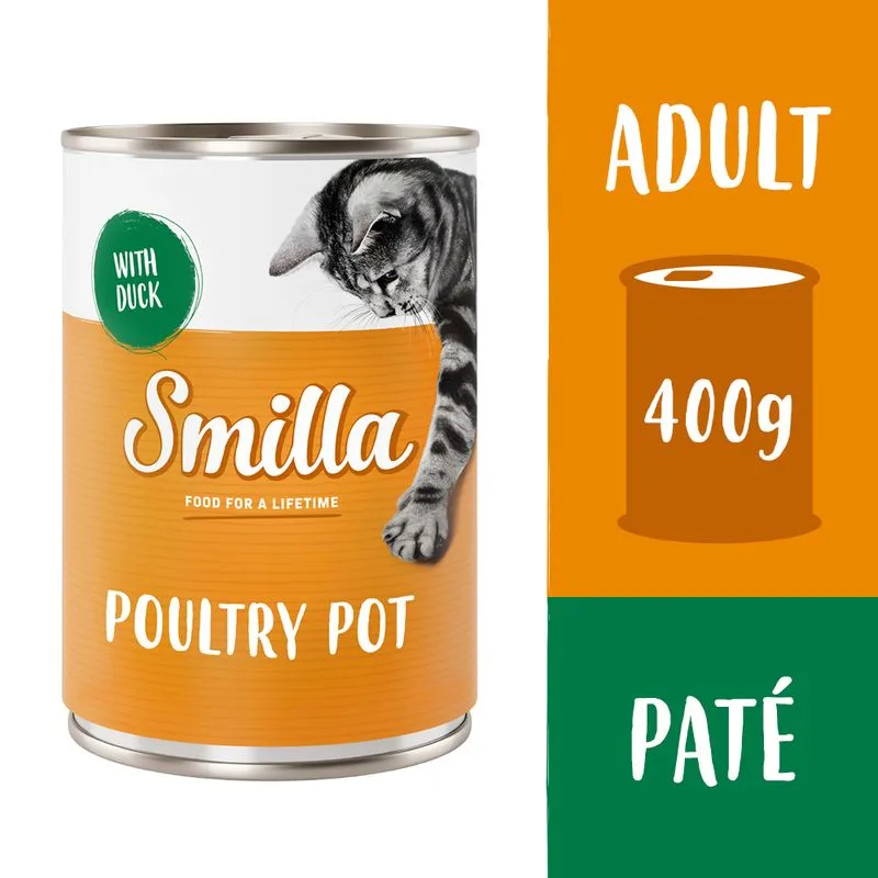 Smilla Delizie al Pollo 6 x 400 g umido gatto (Tenero pollame e anatra)