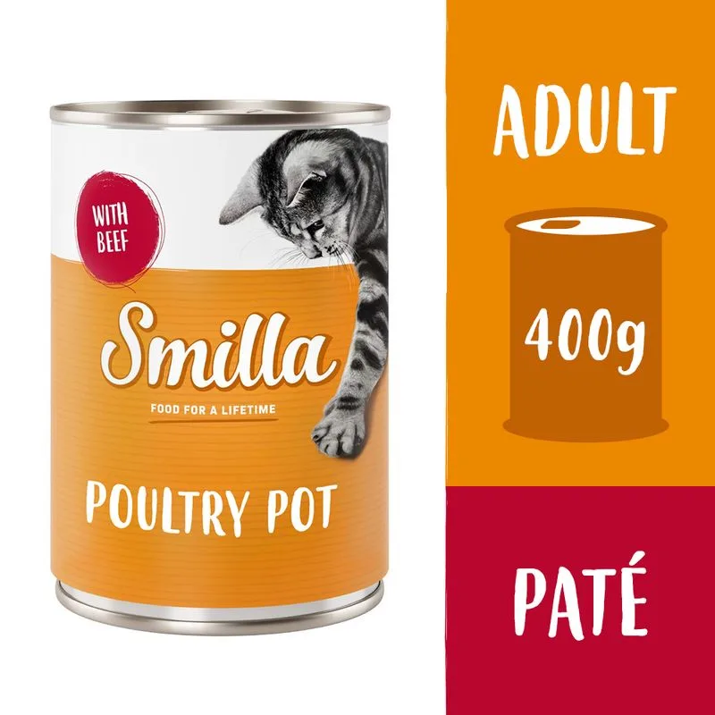 Smilla Delizie al Pollo 6 x 400 g umido gatto (Tenero pollo e manzo)