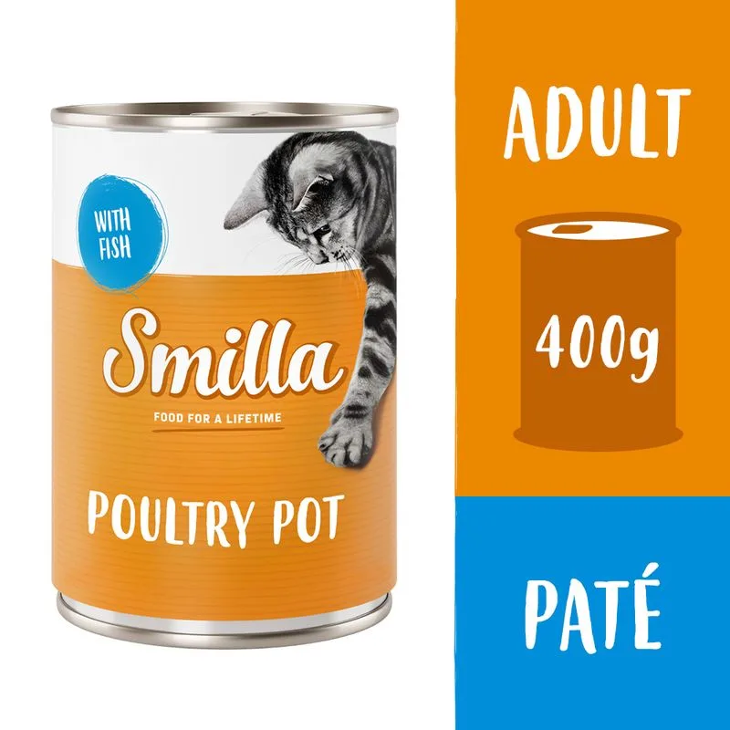 Smilla Delizie al Pollo 6 x 400 g umido gatto (Tenero pollo e pesce)