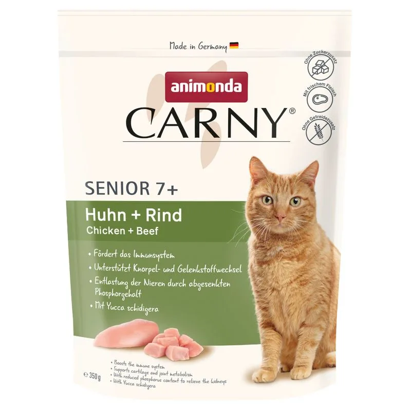 animonda Carny Senior Pollo + Manzo Crocchette per gatto (350 g)