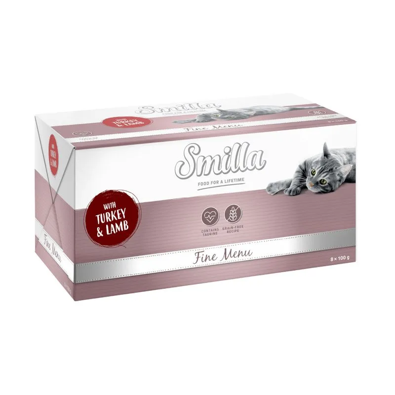 Smilla Fine Menù 48 x 100 g umido gatto (Tacchino & Agnello)