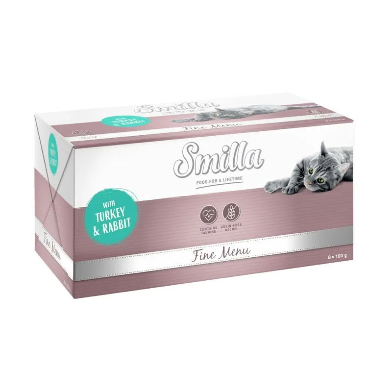 Smilla Fine Menù 48 x 100 g umido gatto (Tacchino & Coniglio)