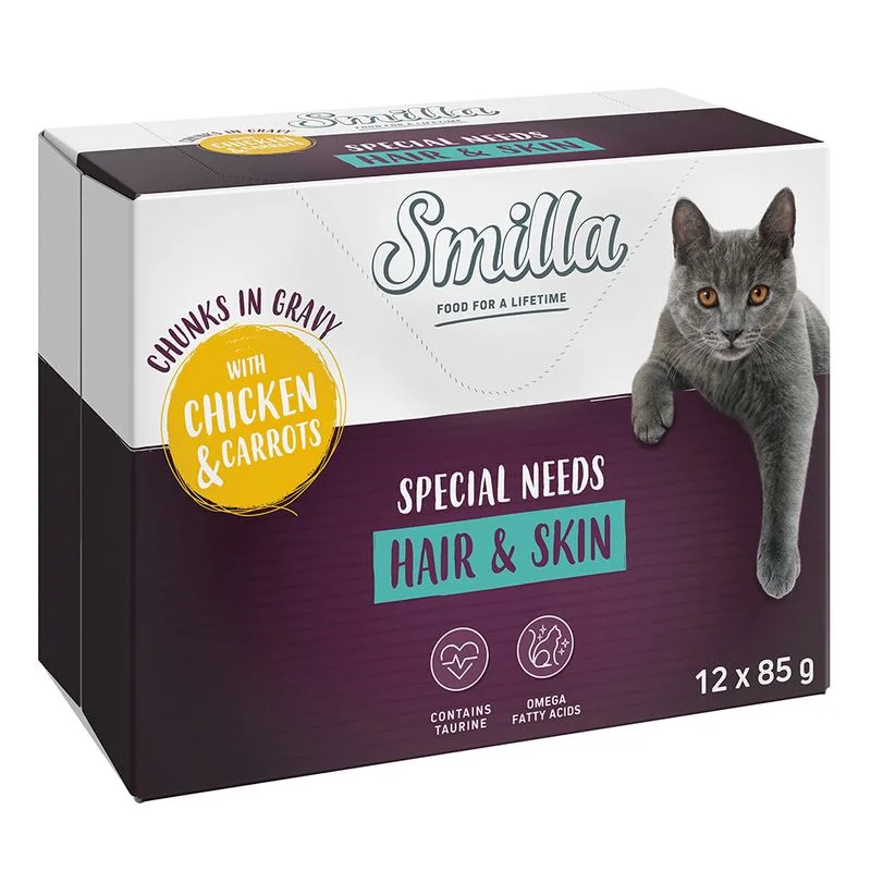 Smilla Hair & Skin Bocconcini con verdure 12 x 85 g umido gatto