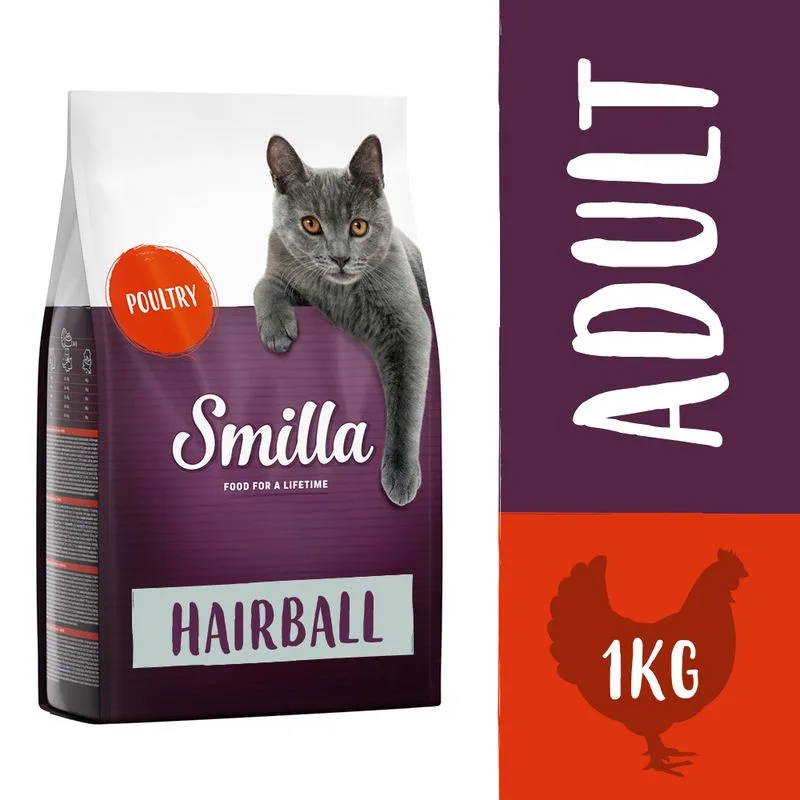 Smilla Hairball con Pollame Crocchette gatto (1 kg)