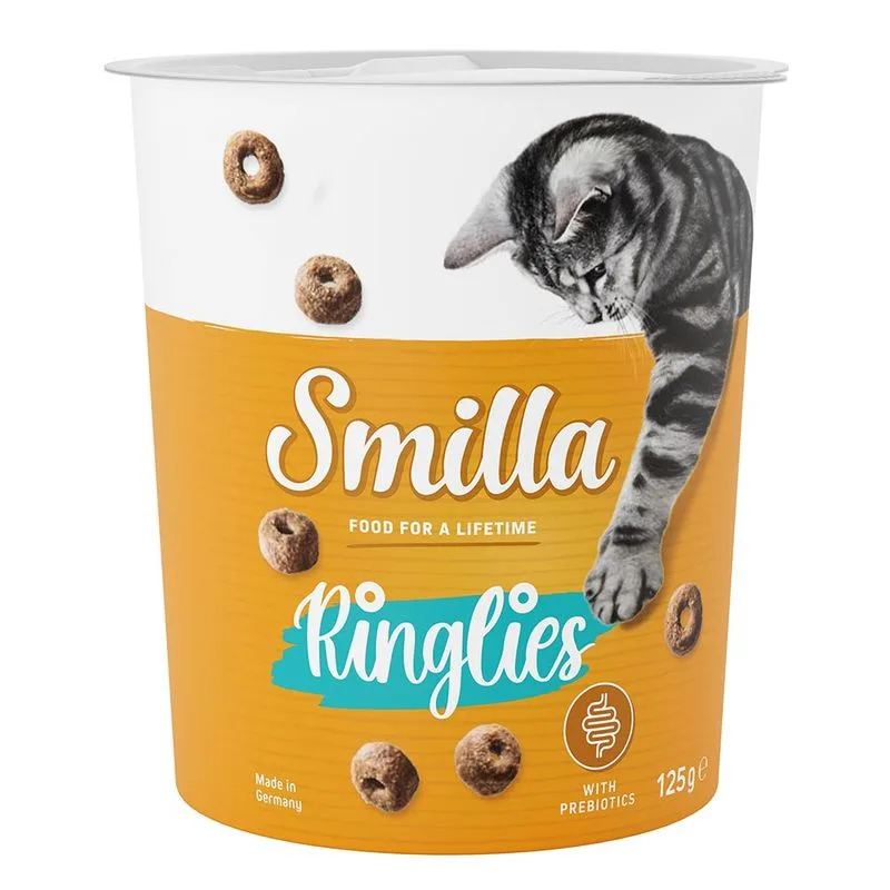 Smilla Ringlies Snack prebiotici per gatti (Set %: 3 x 125 g)