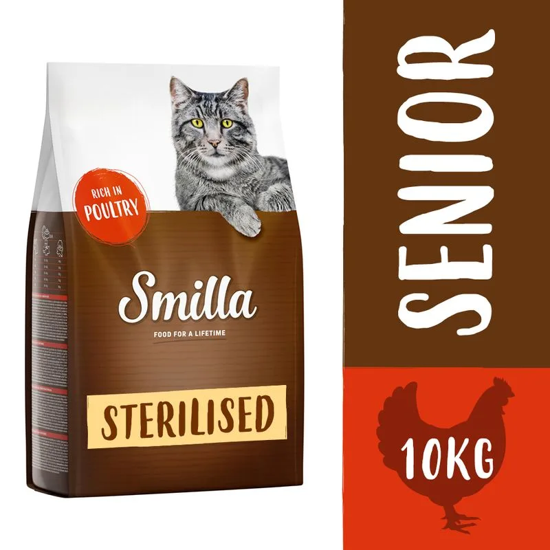 Smilla Senior Sterilised con Pollame Crocchette gatto (Set %: 2 x 10 kg)