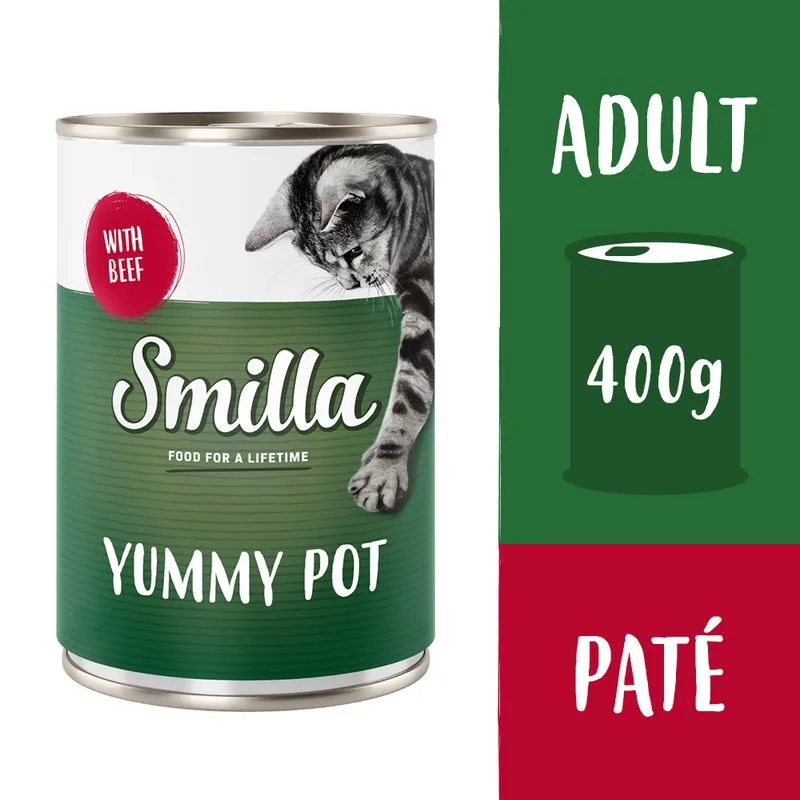 Smilla Yummy 20 x 400 g umido gatto (Manzo)