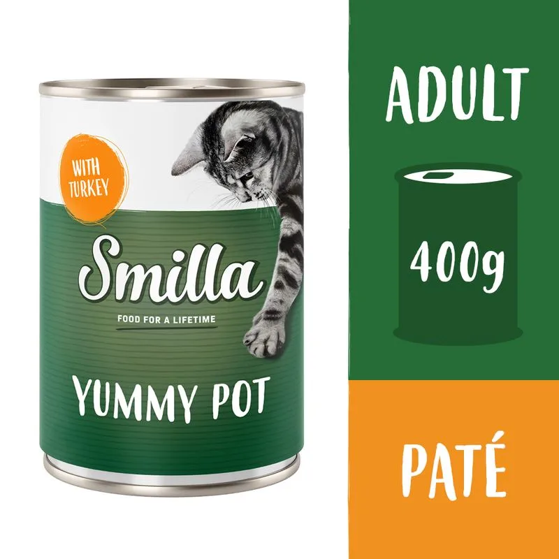 Smilla Yummy 20 x 400 g umido gatto (Tacchino)