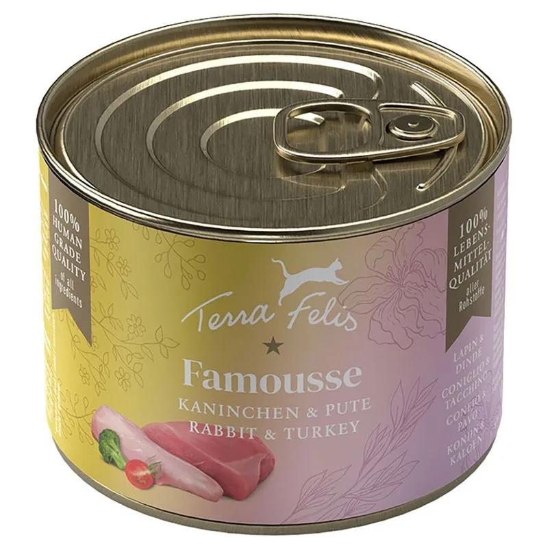 Terra Felis Famousse 12 x 200 g (Coniglio & Tacchino)