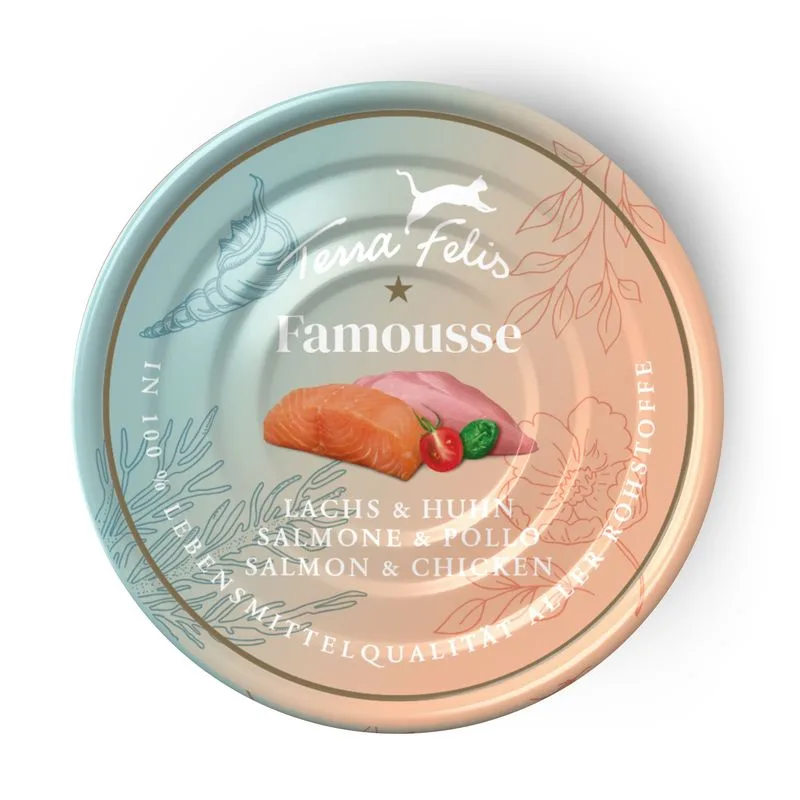 Terra Felis Famousse 12 x 80 g (Salmone e Pollo)