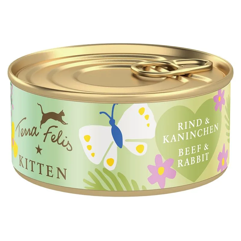 Terra Felis Kitten 18 x 70 g (Manzo e Coniglio)