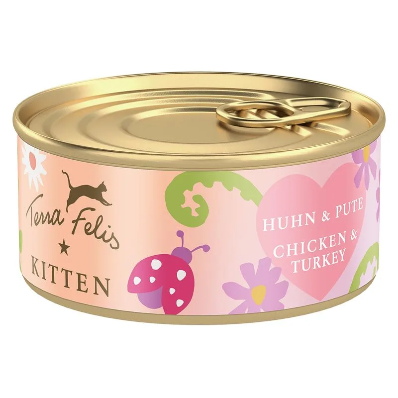 Terra Felis Kitten 18 x 70 g (Pollo e Tacchino)