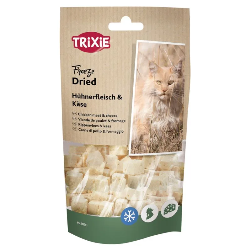 Trixie con pollo e formaggio Snack liofilizzato per gatto (Set %: 6 x 25 g)