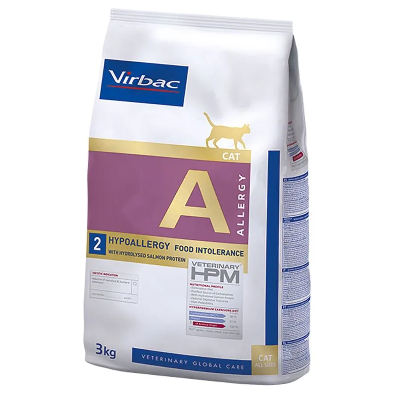 Virbac Veterinary HPM Cat Allergy A2 Crocchette per gatti (Set %: 2 x 3 kg)