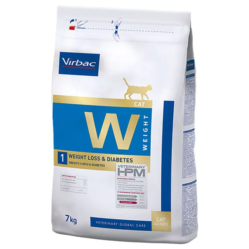 Virbac Veterinary HPM Cat Weight Loss & Diabetes W1 (Set %: 2 x 7 kg)