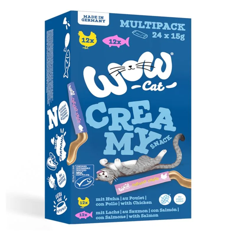 WOW Cat Creamy Snack 24 x 15 g