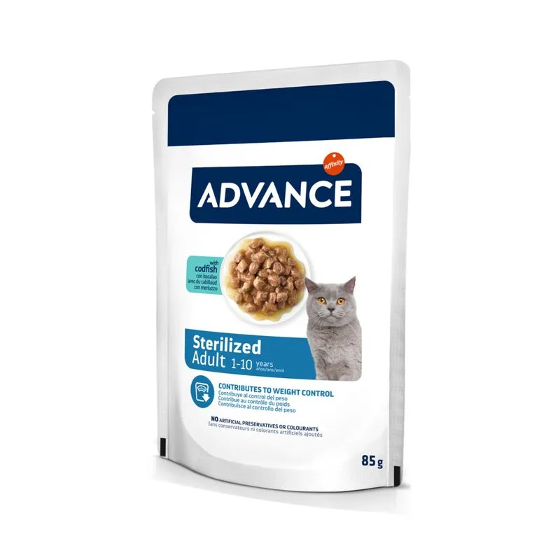 Advance Feline Sterilized Merluzzo umido per gatto (Set %: 24 x 85 g)