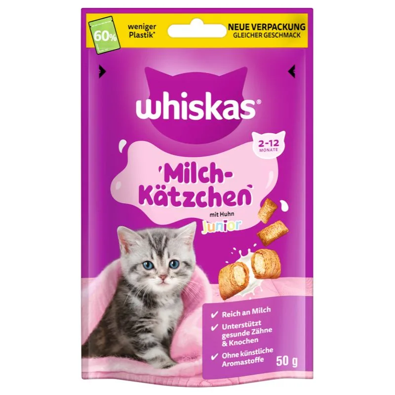 Multipack risparmio! Whiskas Snack (6 x 50 g Bites al latte)