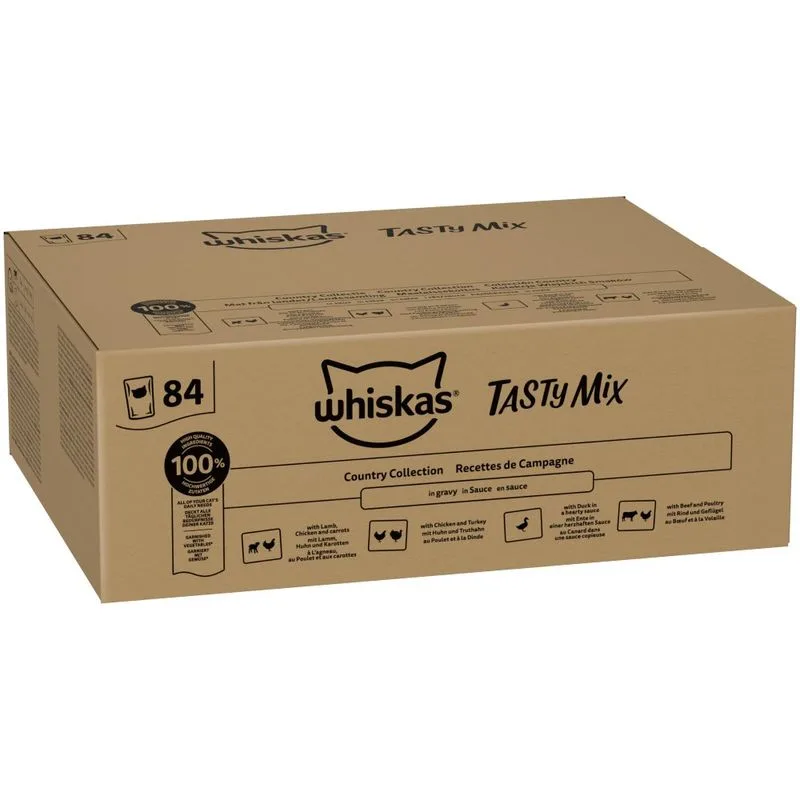Whiskas 1+ buste 84 x 85 g (Ricette di campagna in salsa)