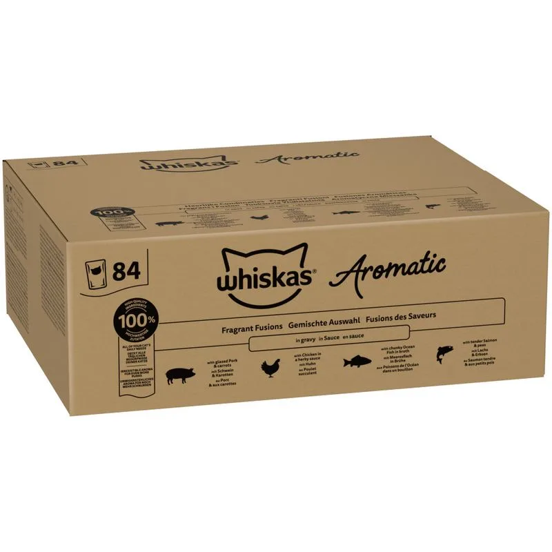 Whiskas 1+ buste 84 x 85 g (Selezione mista in salsa)