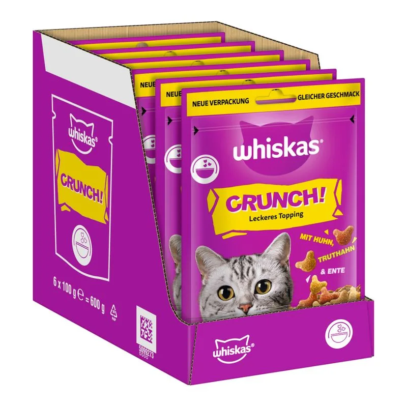 Whiskas Crunch con Pollo, Tacchino & Anatra