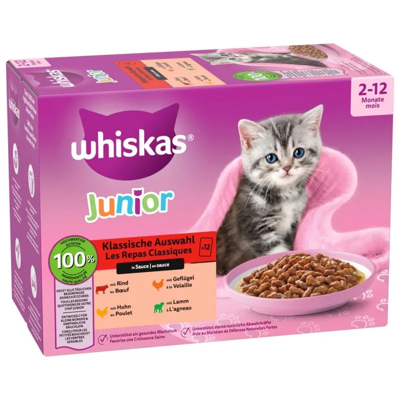 Whiskas Junior buste 12 x 85 g (Selezione Classica in Salsa)