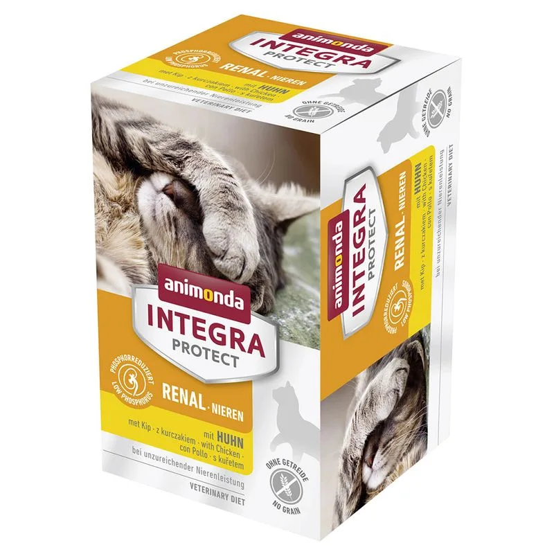 animonda Integra Protect Adult Renal Vaschetta umido per gatto (Set %: 24 x 100 g Pollo)