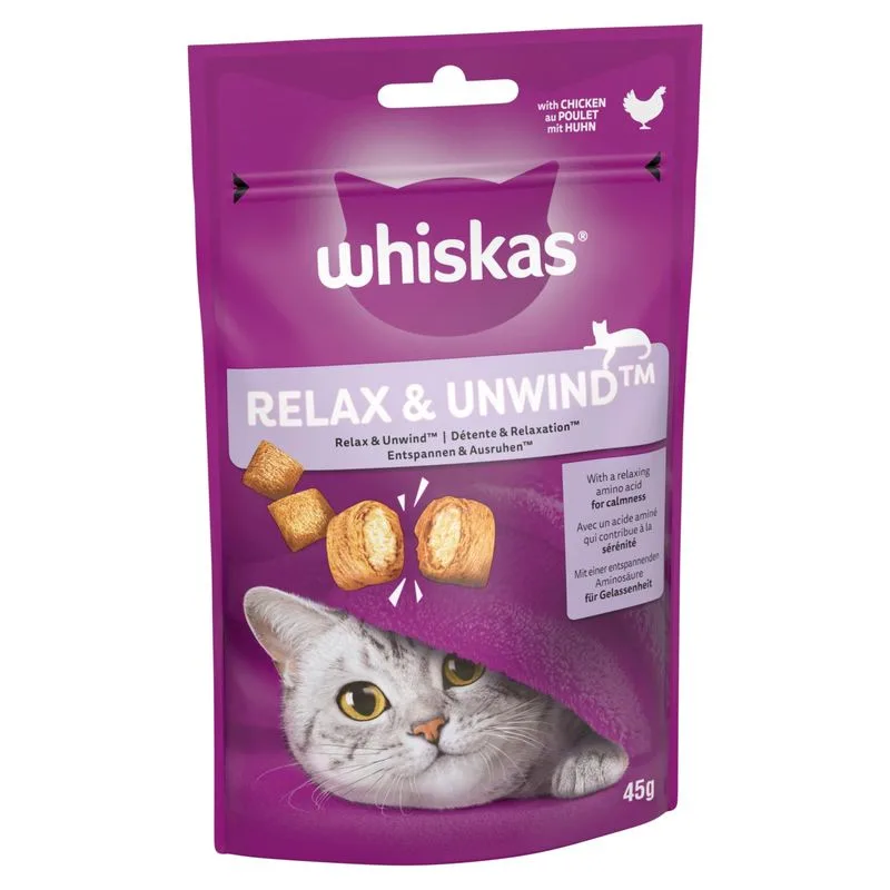 Whiskas Relax & Unwind (Set %: 8 x 45 g Pollo)