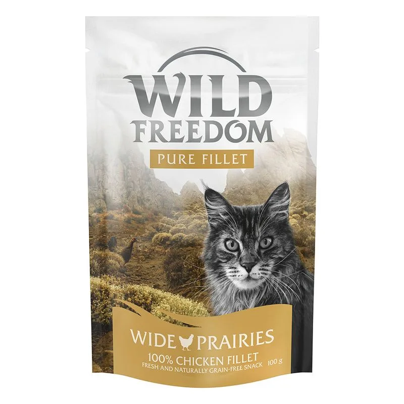 Confezione prova! Wild Freedom Crocchette, umido e snack per gatti (100 g (6 filetti) snack Fillet al Pollo)