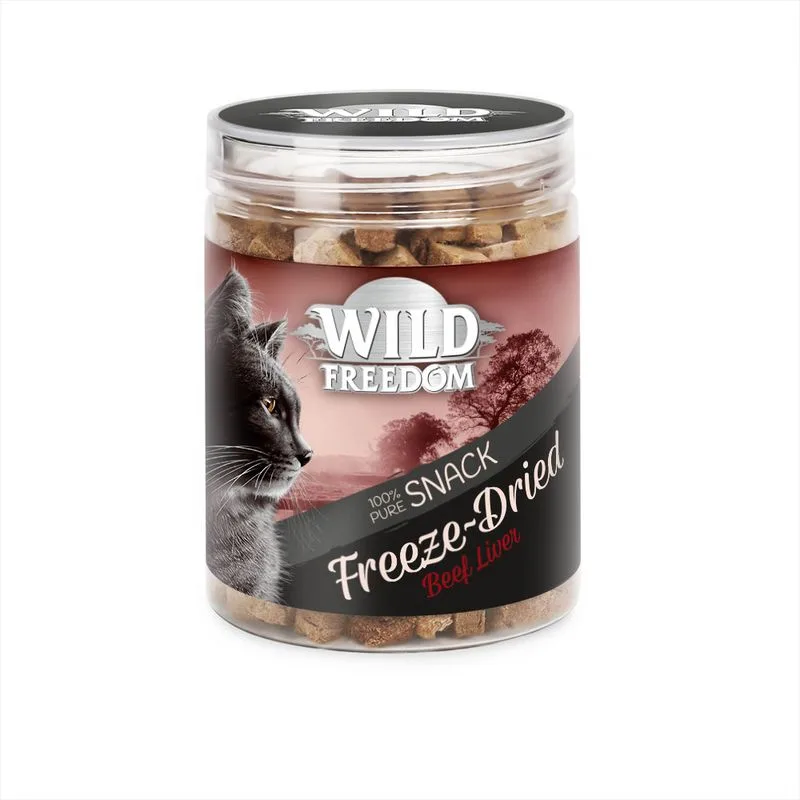 Multipack risparmio! 3 x Wild Freedom RAW Snack liofilizzato per gatto (3 x 60 g Fegato di Manzo)