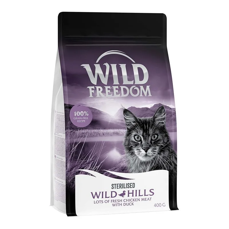 Wild Freedom Adult "Wild Hills" Sterilised Anatra - senza cereali per gatti (400 g)