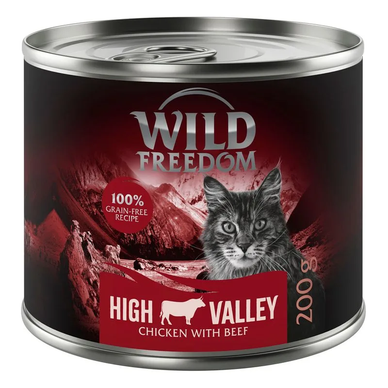 Wild Freedom Adult 24 x 200 g - senza cereali (Farmlands - Manzo & Pollo)