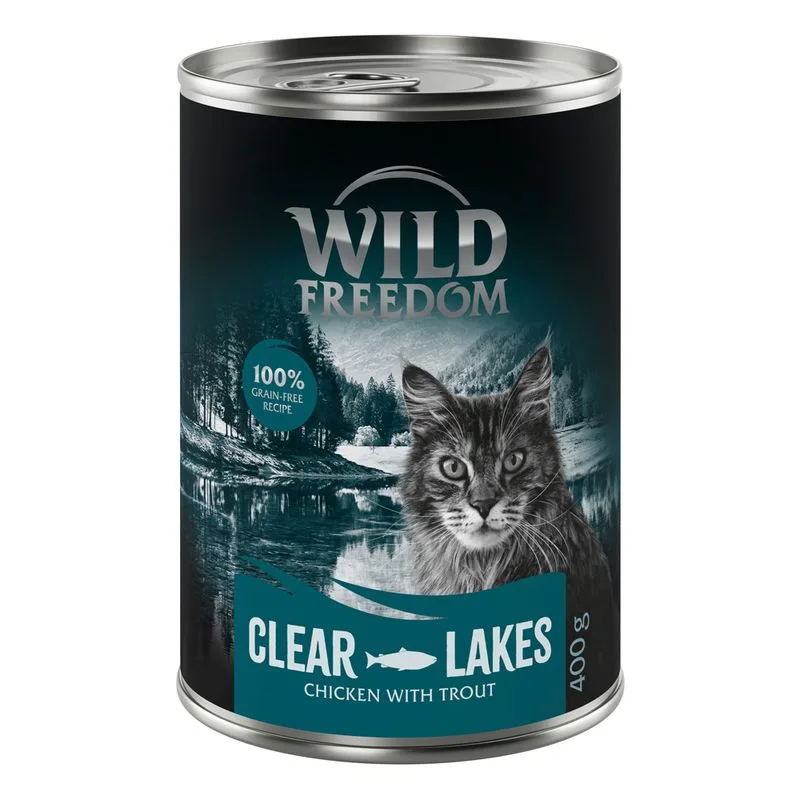 Wild Freedom Adult 24 x 400 g - senza cereali (Clear Lakes -  Trota & Pollo)