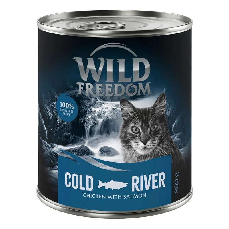 Wild Freedom Adult 6 x 800 g - senza cereali (Cold River - Salmone & Pollo)