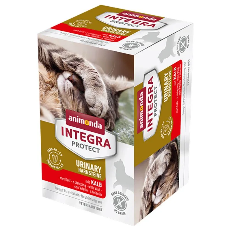 animonda Integra Protect Adult Urinary Struvite 24 x 100 g umido per gatto (con Vitello)