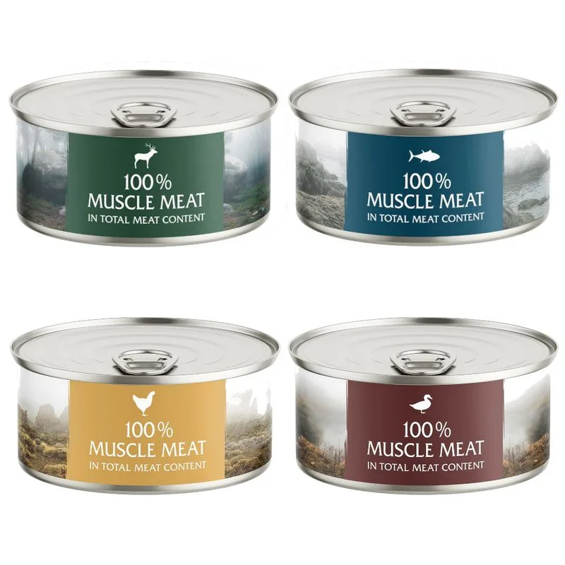 Wild Freedom Adult Instinctive 6 x 70 g Umido per gatto (Misty Mountains Mix: 2x Pollo, 1x Anatra, 1x Cervo, 2x Tonno)