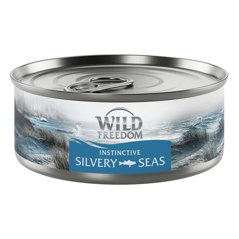 Wild Freedom Adult Instinctive 6 x 70 g Umido per gatto (Silvery Seas - Spigola)
