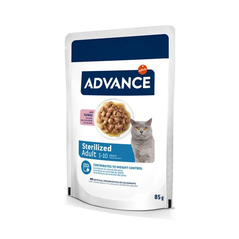 Advance Feline Sterilized Tacchino umido per gatto (Set %: 24 x 85 g)
