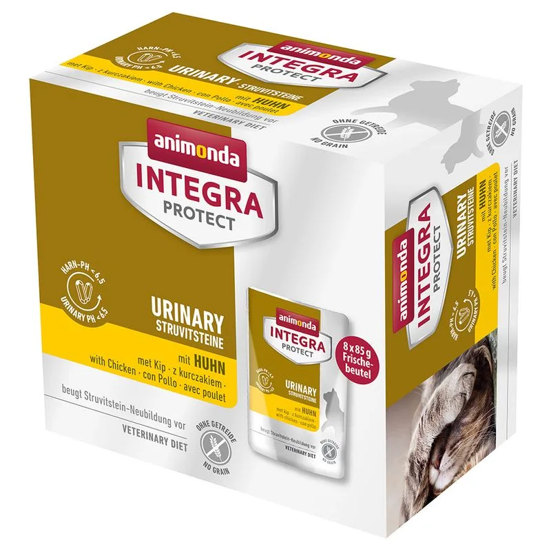 animonda Integra Protect Adult Urinary Struvite 8 x 85 g umido per gatto (con Pollo)