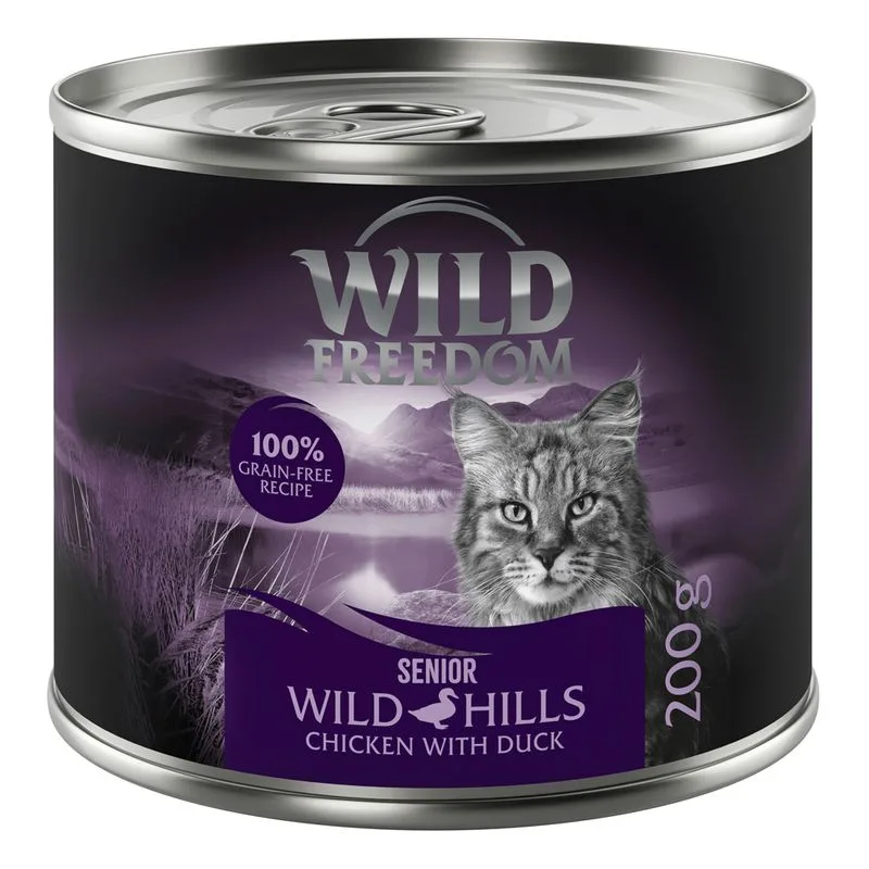 Wild Freedom Senior Wild Hills Anatra & Pollo Umido per gatto (Set %: 12 x 200 g)