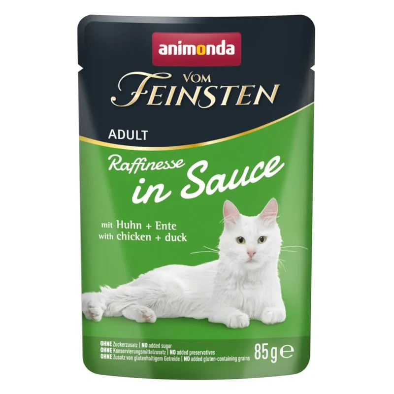 Multipack risparmio! animonda vom Feinsten Adult Raffinesse in Salsa 48 x 85 g (con Pollo & Anatra)
