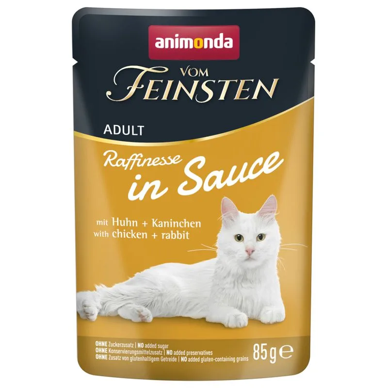 Multipack risparmio! animonda vom Feinsten Adult Raffinesse in Salsa 48 x 85 g (con Pollo & Coniglio)