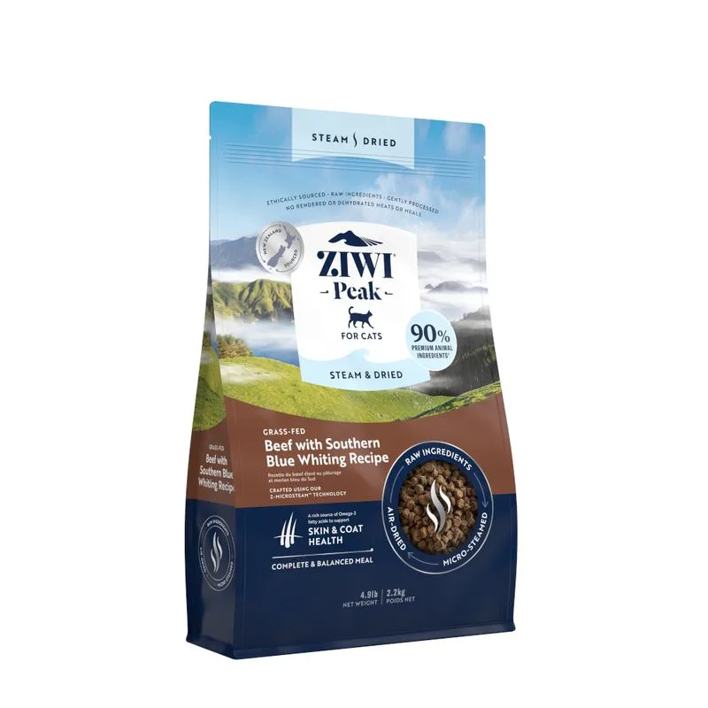 Ziwi Peak Steam & Dried Manzo Crocchette per gatto (2,2 kg)