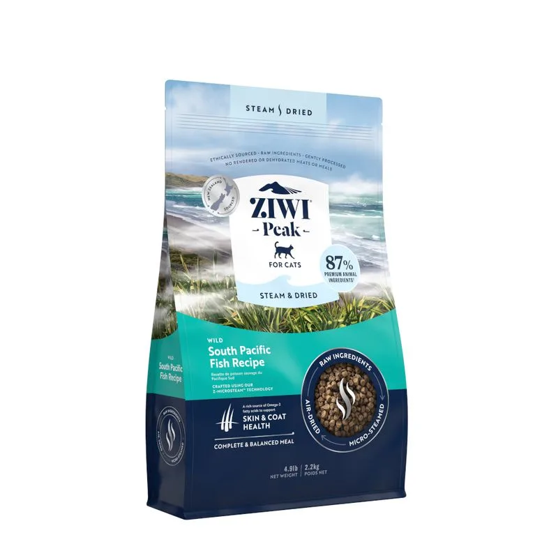 Ziwi Peak Steam & Dried Pesce selvatico del Pacifico meridionale per gatto (2,2 kg)