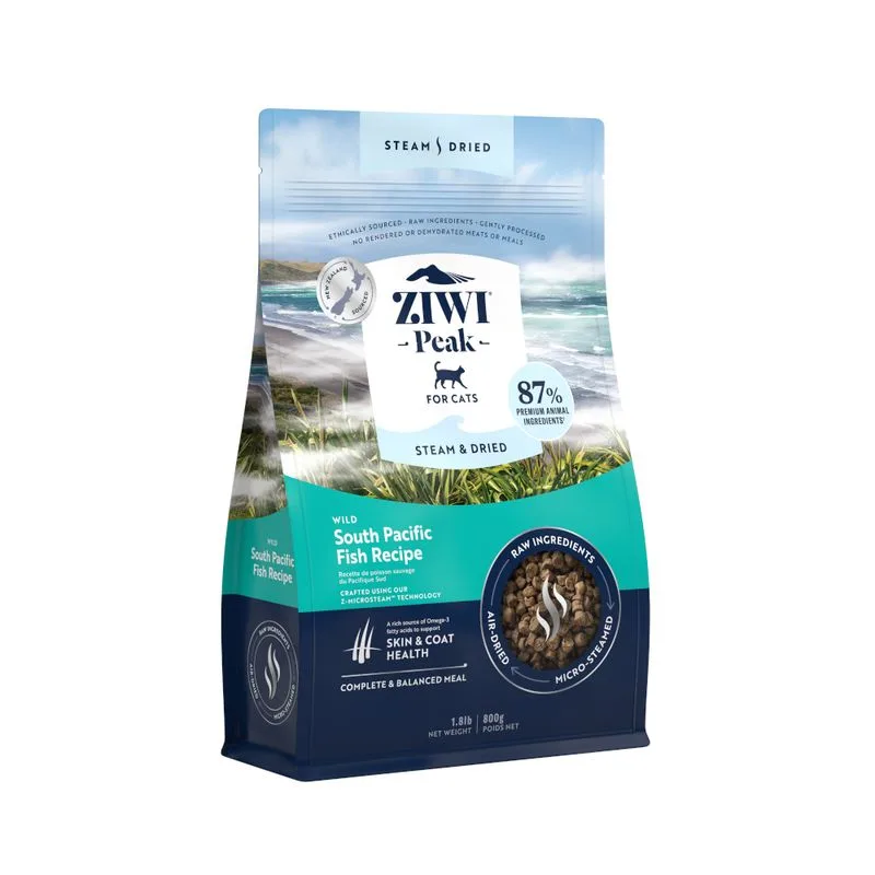 Ziwi Peak Steam & Dried Pesce selvatico del Pacifico meridionale per gatto (800 g)