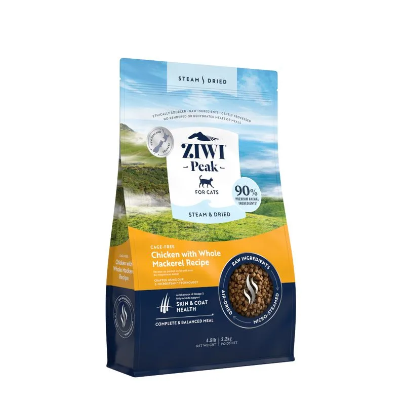 Ziwi Peak Steam & Dried Pollo Crocchette per gatto (2,2 kg)