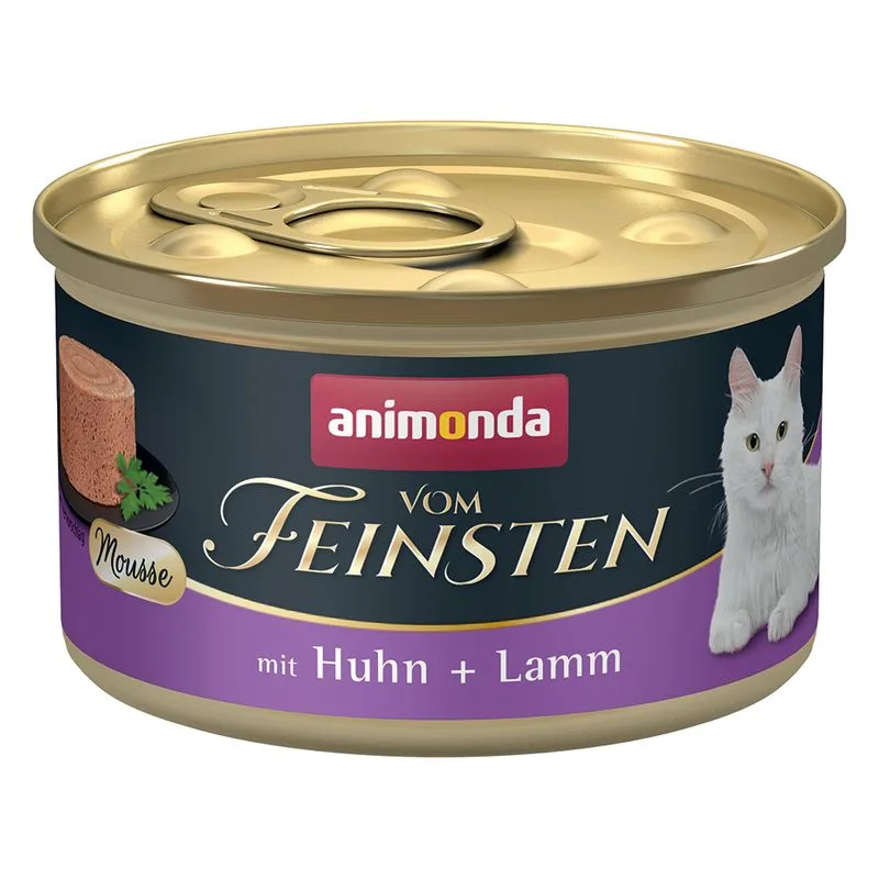 animonda Vom Feinsten Adult 12 x 85 g Alimento umido per gatti (Pollo + Agnello)