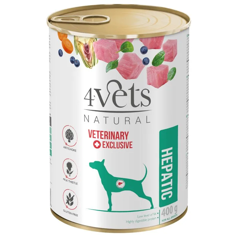 4vets Natural Dog Hepatic 400 g (Set %: 24 x 400 g)