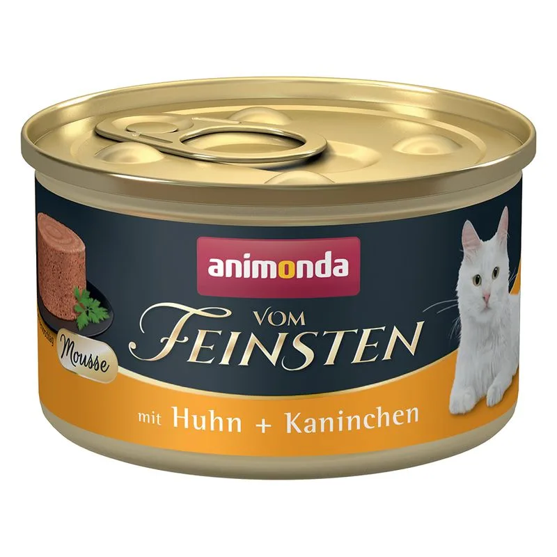 animonda Vom Feinsten Adult 12 x 85 g Alimento umido per gatti (Pollo + Coniglio)