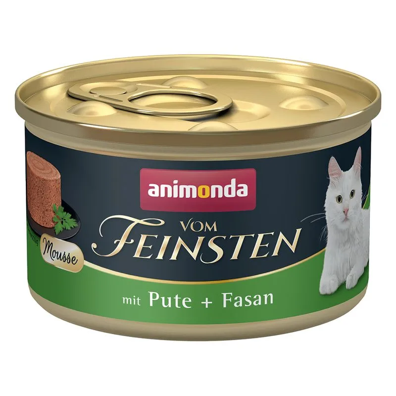animonda Vom Feinsten Adult 12 x 85 g Alimento umido per gatti (Tacchino + Fagiano)